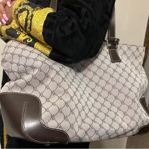 LAUREN RALPH LAUREN monogrammed logo travel tote bag